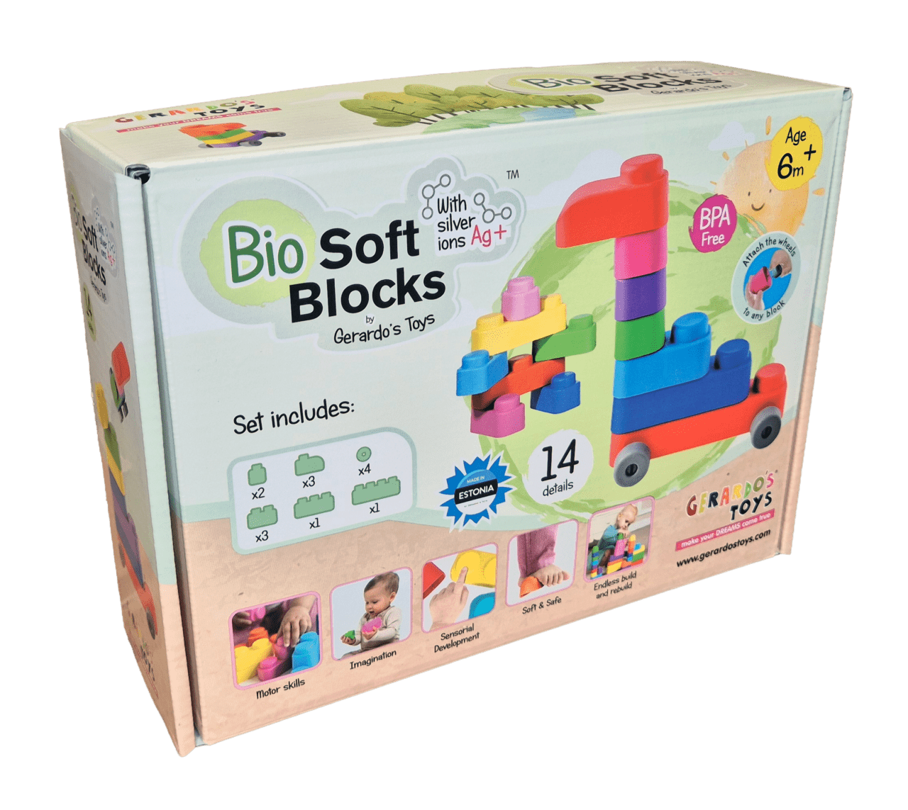 GT3100 Soft blocks set 14 pcs w wheels2