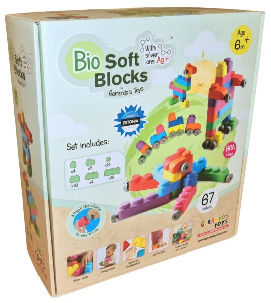 GT3106 Soft blocks set with wheels 67 pcs