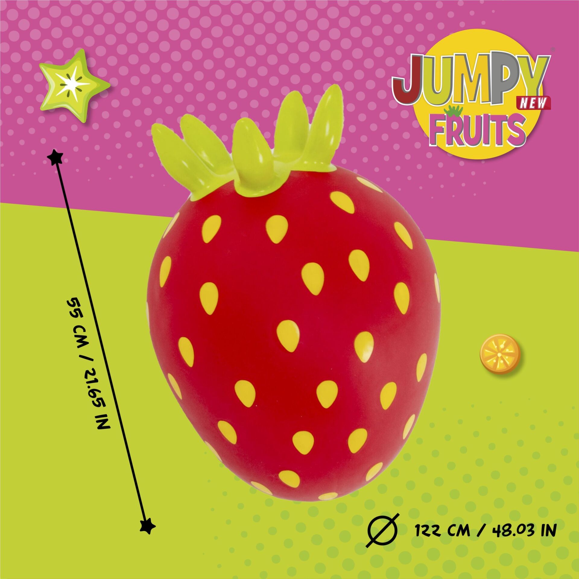 GT69390 Jumpy Fruits red Strawberry | Gerardo's Toys